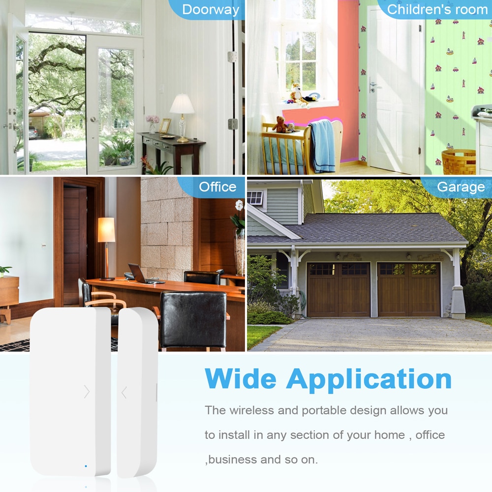Tuya Wireless Door And Window Sensor Intelligent Linkage Equipment Intelligent Sensor Compatible With Alexa and Google Home