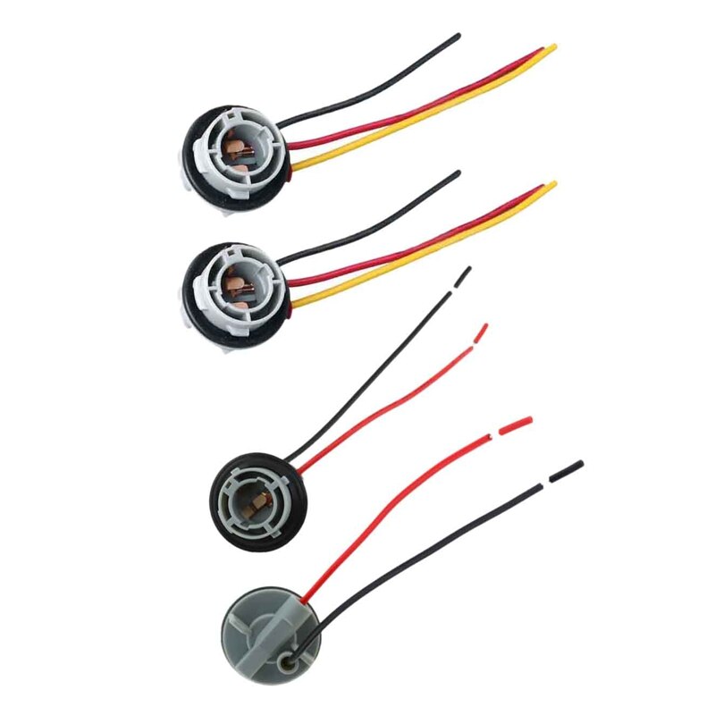 4 Pcs 15D Lamp Holder Bulbs P21/5W Adapter Base Socket Connector Plastic Car Accessories for Brake Light, 2 Pcs 1156 & 2 Pcs 115