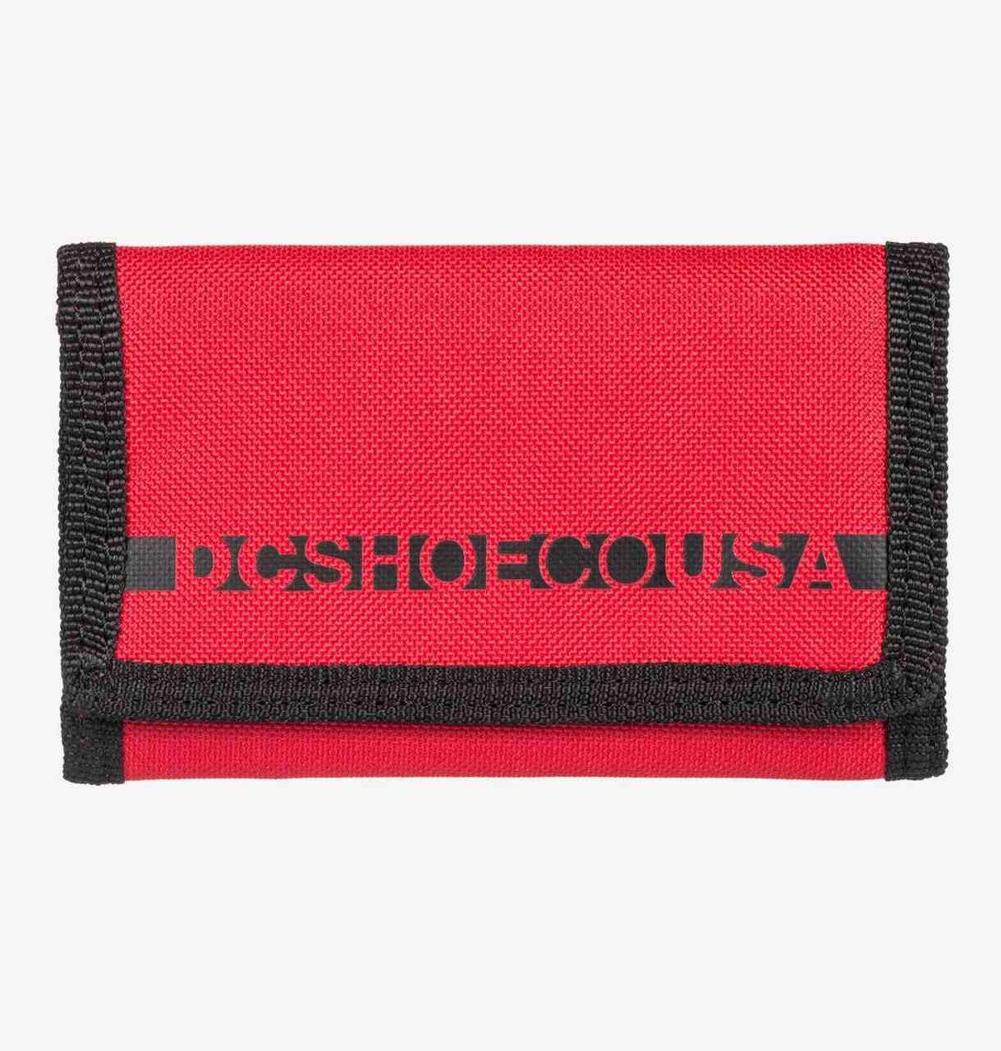 Portefeuille Triple lame-DC Shoe Co-Tissu Ripstop rouge