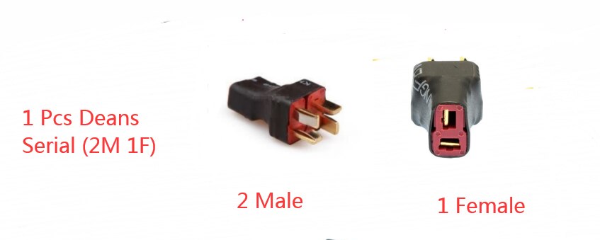 1 SZTUK Deans T Plug EC3 EC5 XT60 XT90 Równoległy adapter szeregowy Lipo Battery Converter Złącze Wtyczka DIY RC Model akcesoria: YELLOW
