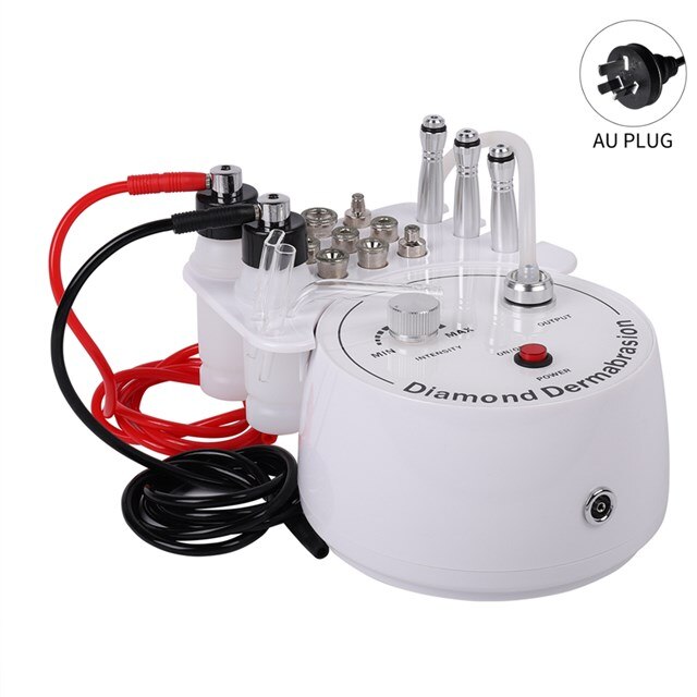 3 In 1 Multifunctionele Dermabrasie Machine Met Spuit Vacuüm Voor Mottle Spot Verwijdering Microdermabrasie Facial Machine Diamond S: AU Plug