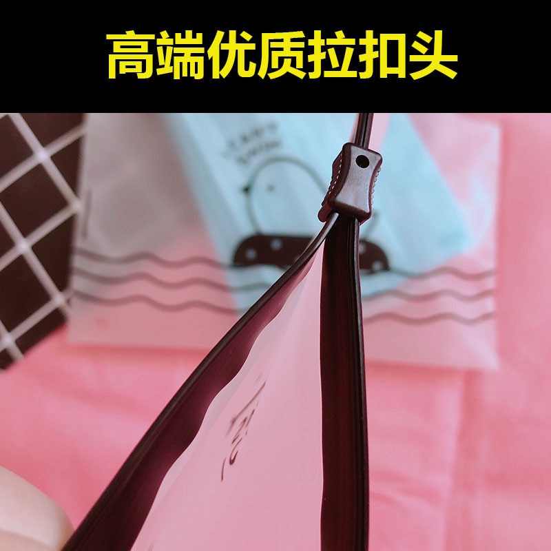 Bolsa portátil de plástico para mascarillas faciales, bolsa de almacenamiento transparente a prueba de polvo, organizador de viaje, dibujos animados, pollo, natación, para el hogar y la Oficina