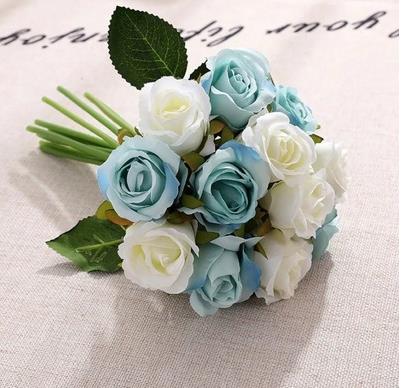 12 roses bouquet simulation wedding flower living room decoration flower flower arrangement home furnishings