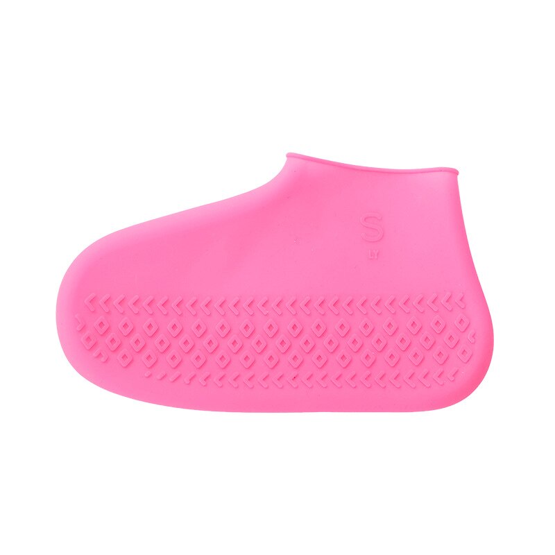 Outdoor latex schuh Stiefel Abdeckung Unisex Anti-slip Mehrweg Latex Schuh Abdeckungen Männer Frauen Wasserdichte Regen Boot Über schuhe: Rot / M