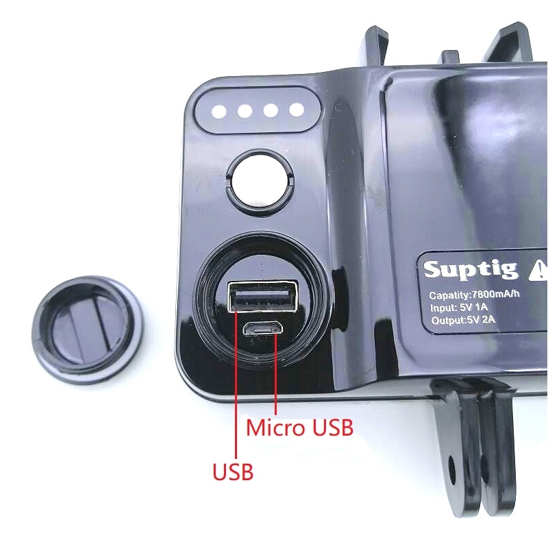 Suptig – chargeur de batterie 7800mAh, boîtier étanche pour caméra GoPro Hero 10/9/8/7/5/4/3 +/3 Action