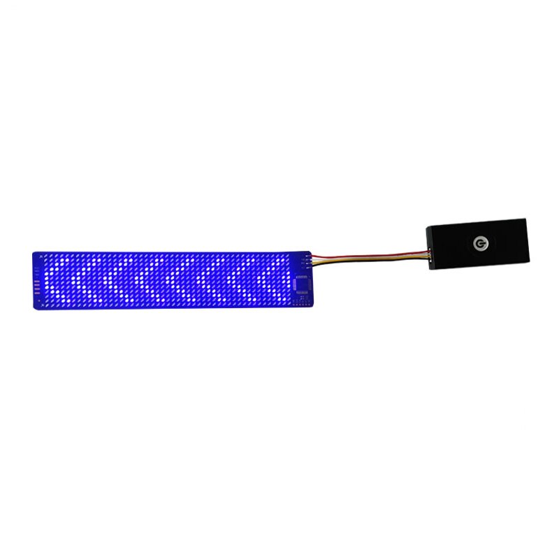 15cm Flexible LED Display Soft LED Light Sheets Moving Message LED Screen Stripe for Bags Hats Clothes Shoes Decoration: Blue