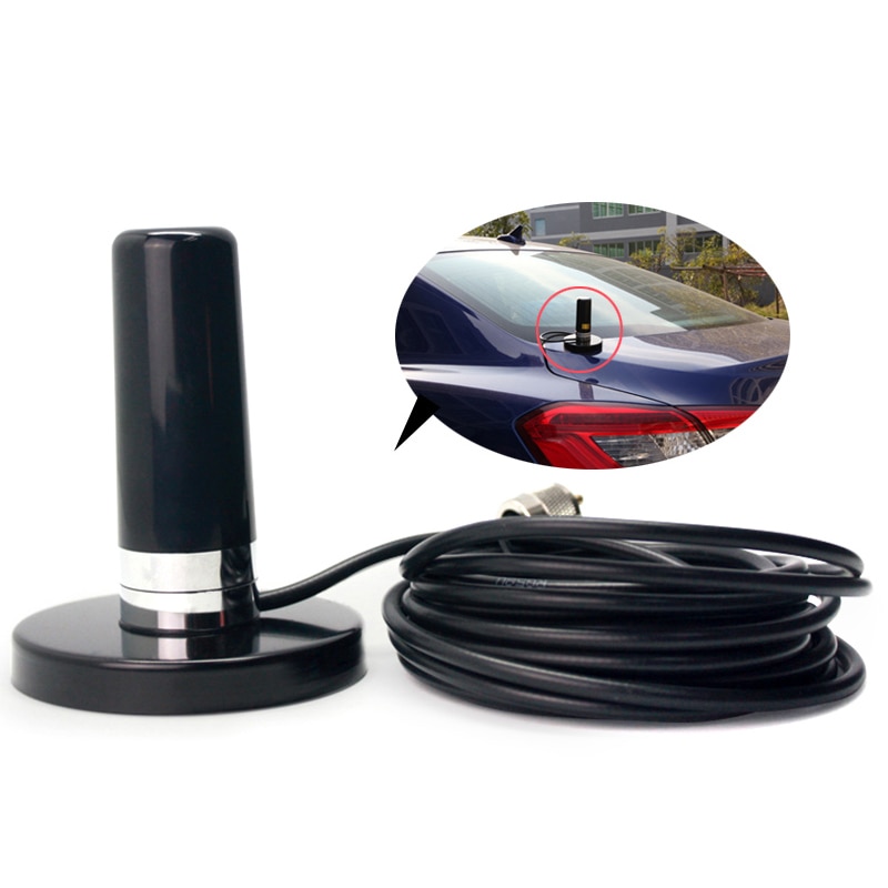 Base de montage magnétique et connecteur BNC pour talkie-walkie, Radio de voiture, antenne double bande VHF UHF PL259, câble Coaxial de 5M