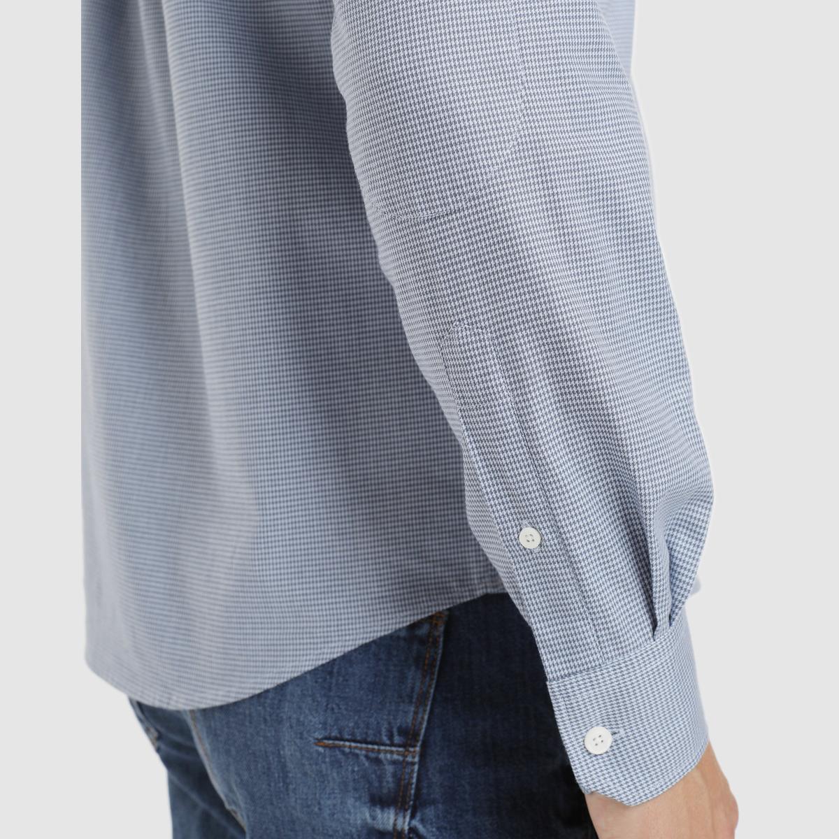 Unit - Camisa de sport para hombre lisa con botones. Ropa de hombre estilo casual para uso a diario
