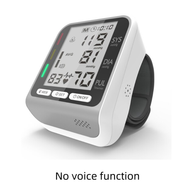 Digitale Arm Blutdruck Monitor тонометр BP hinterleuchtet Blutdruckmessgerät LCD Herz Bewertung Tonometer Tensiometer Gesundheit Pflege Gerät: grau Nein Stimme