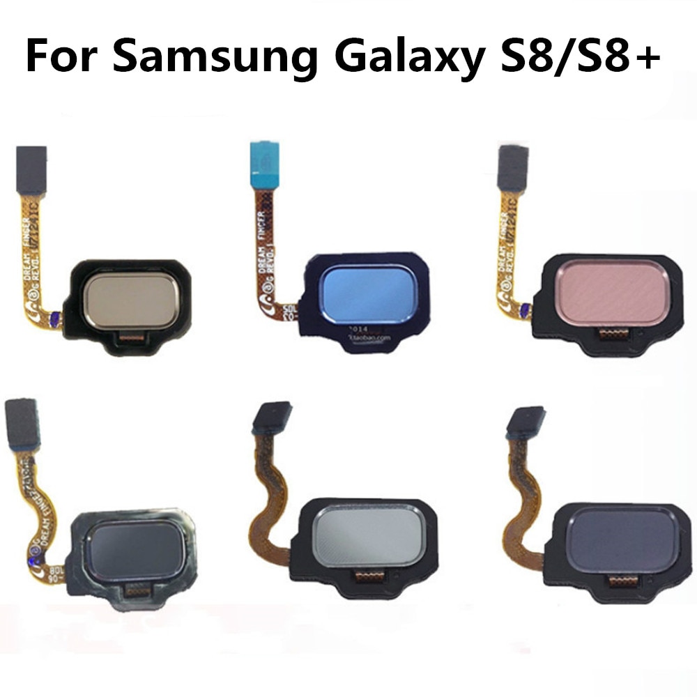 Parti originali Sensore di Impronte Digitali del Tasto della Casa Cavo Della Flessione per Samsung galassia S8 S8 + più SM-G950 G955, nero Argento Grigio