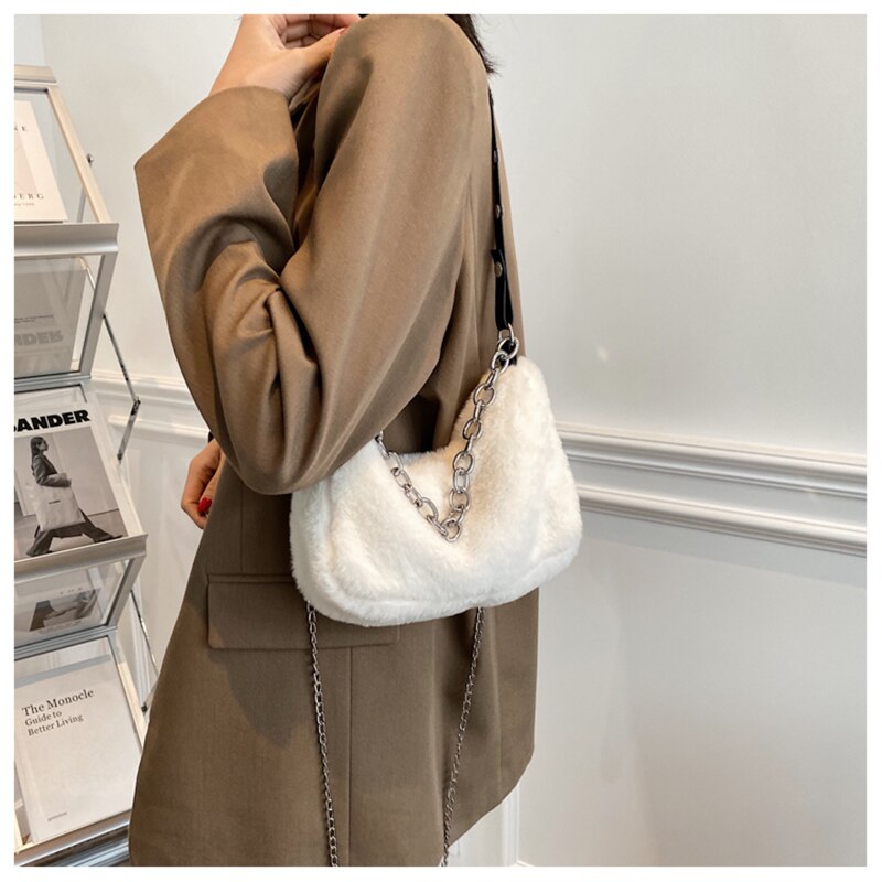 Korea Vintage Pluche Harajuku Ulzzang Messenger Bag Plezier Gothic Vrouwen Schoudertassen Hip Hop Punk Chic Vrouwen Shopper tassen