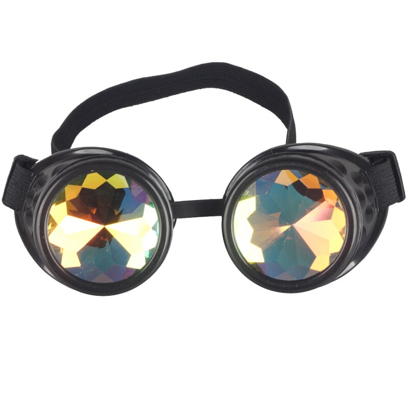 C. F. GOGGLE Halloween Kaleidoskop Bunte Brille Steampunk Frauen retro Brille Männer Party EDM Sonnenbrille gebeugt Objektiv: 005-B