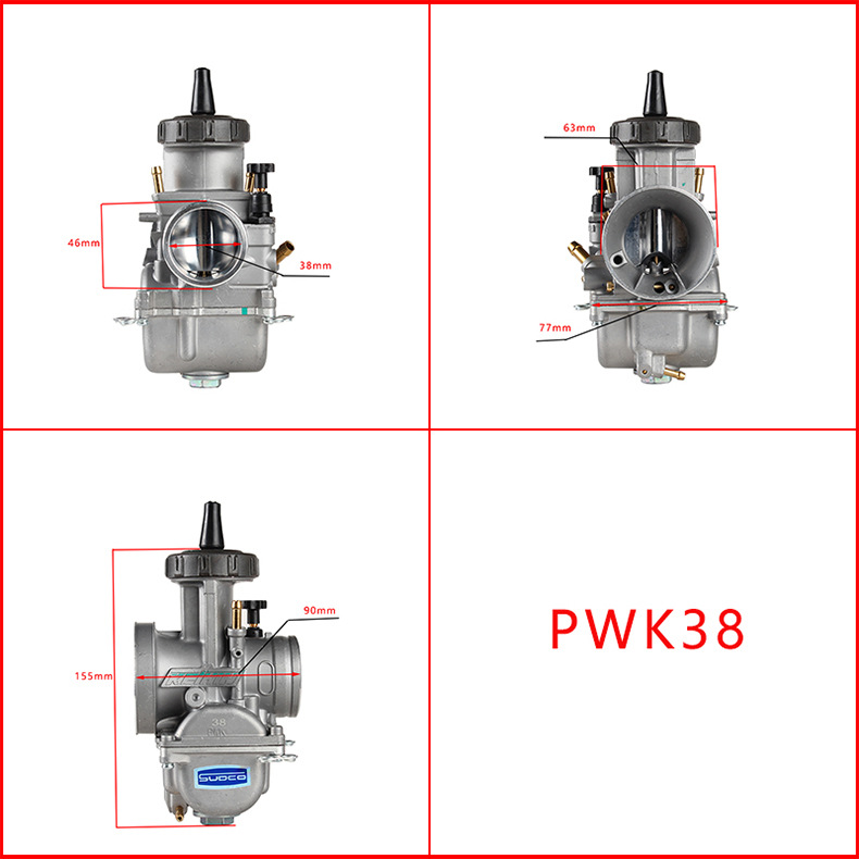 Carburetor - Karbu For Keihin SUDCO PWK34 PWK36 PWK38 PWK40 Air Strike QAS Original 2T 4T Engine Motorcycle Scooters UTV ATV car: Clear