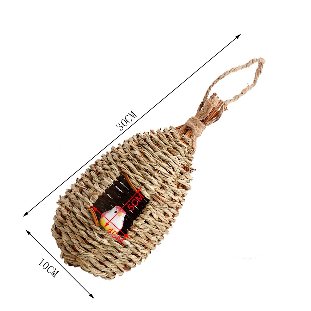 Hummingbird House Hand Woven Basket Hummingbird Houses Nest Small Bird House For Outdoor Hanging Decoration Birds Pet House
