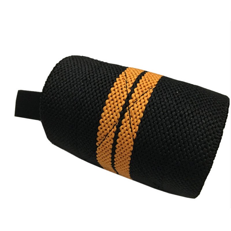 Aolikes 1Pcs Gewichtheffen Sport Polsband Gym Polssteun Bandjes Wraps Bandage: Orange