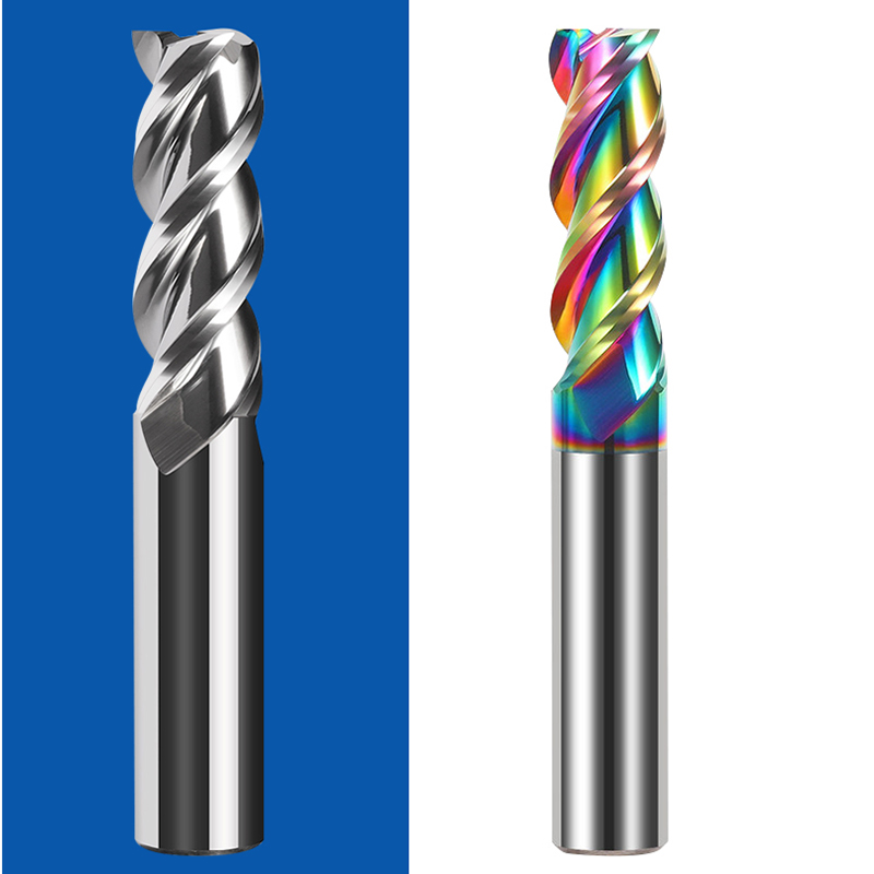 Fresa de extremo de carburo de 3 flautas HRC55, fresa CNC de aluminio, fresa de carburo de tungsteno, fresa para AL EndMillS1SET