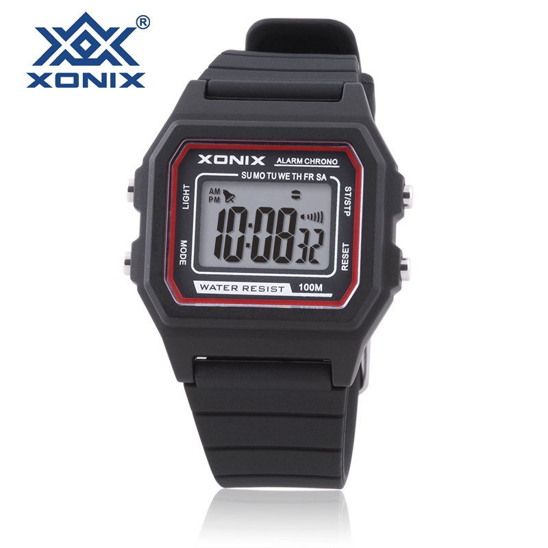 XONIX Top Sports Watches Waterproof 100m Men Women Outdoor Fun Multifunction Digital Watch Swimming Diving Wristwatch