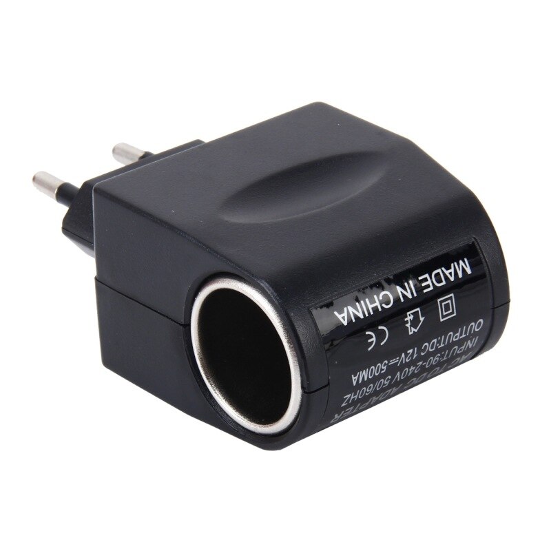 110v-240v ac  til 12v dc bil sigarettenner stikkontakt eu støpsel lader adapter omformer vegg bil-styling universell