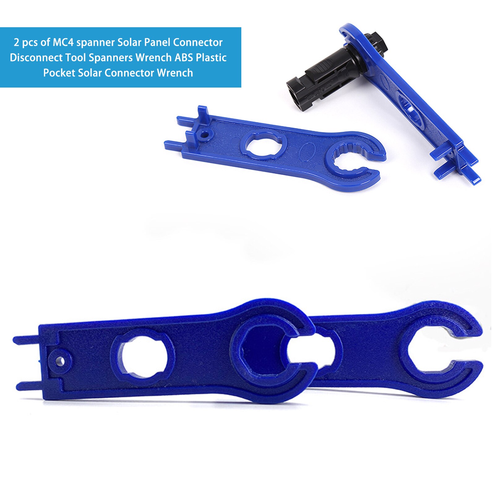 2 Pcs Of MC4 Spanner Solar Panel Connector Disconnect Tool Spanners Solar Wrench ABS Plastic Pocket Solar Connector Wrench