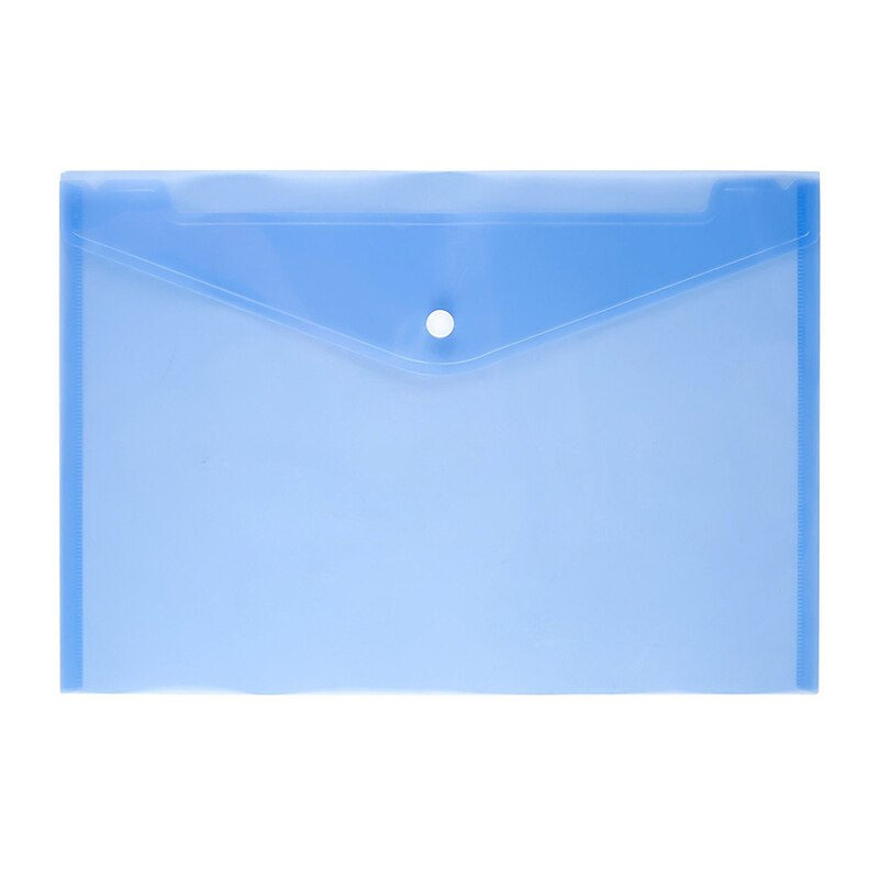 A4 Clear Document Bag Paper File Folder Stationery School Office Letter Envelope Folder Translucent Case PP 6 Candy Colors: Blue