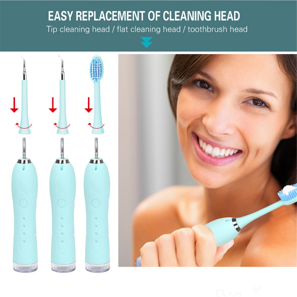 Electric Toothbrush USB Charging Waterproof Automatic Sonic with 2 Brush Heads can Dental Stone Remover Tooth Brush Care Tool