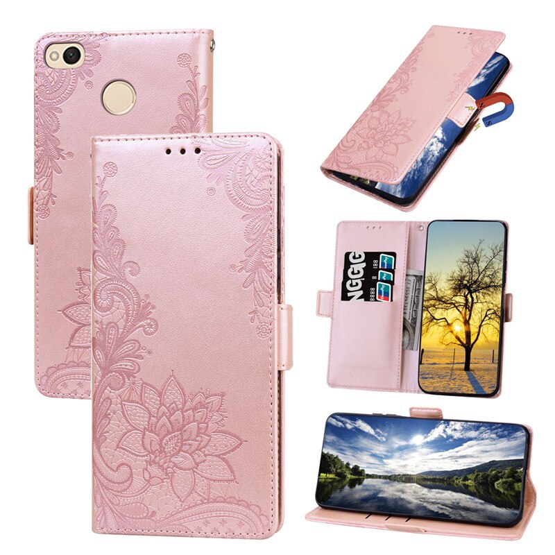 Leather Wallet Flip Case For Xiaomi Redmi 4X Case Card Holder Stand Magnetic Book Cover For Xiomi Redmi Note 4 4X Case Coque