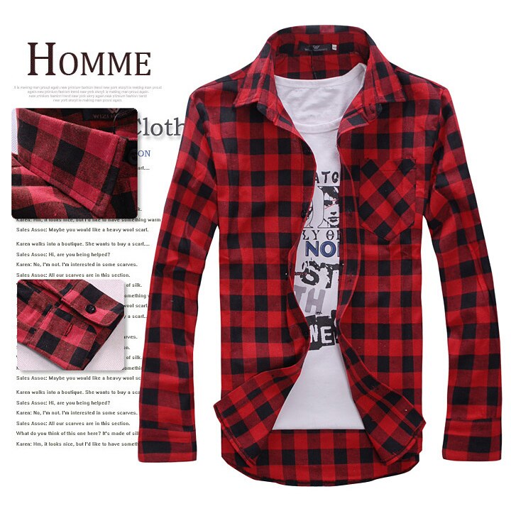Heren geruit overhemd camisas heren geruit overhemd met lange mouwen heren casual overhemd