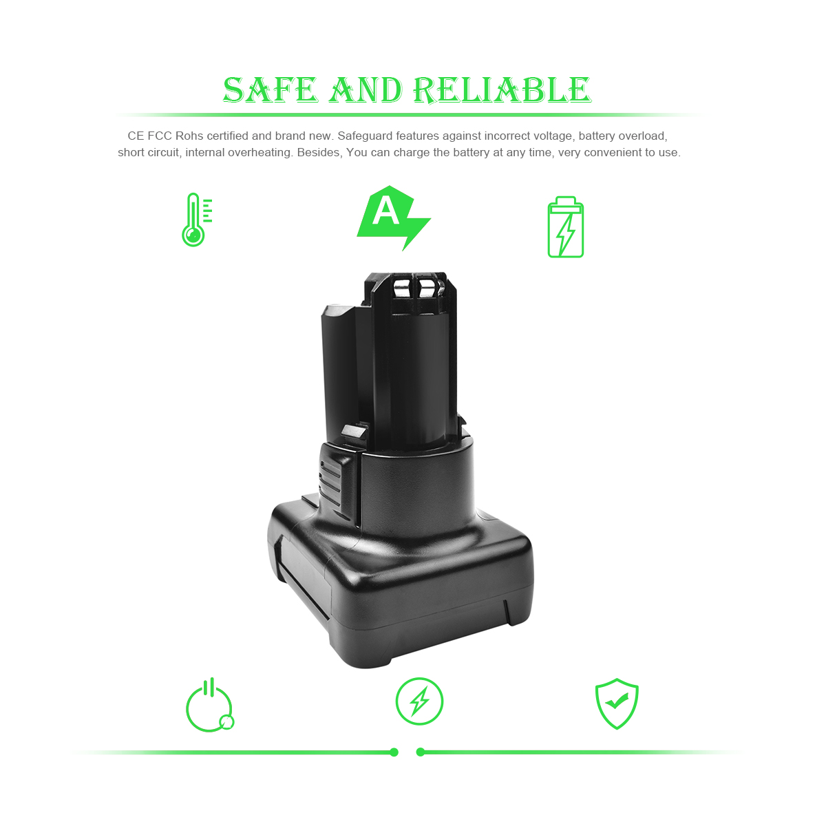 Batería de ion de litio de 6000mAh, 10,8 V, 12V, batería recargable 411 para batería BOSCH BAT412A BAT413A D-70745GOP 2607336013 2607336014 PS20-2 PS40