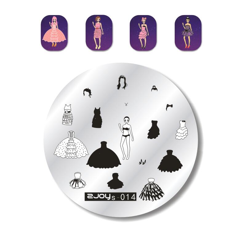 Plaques d'estampillage d'ongle KADOU/zjoies polonais de noël pour les pochoirs de manucure 14.5*9.5 Konad timbre estampillage modèle de manucure: zjoys-014