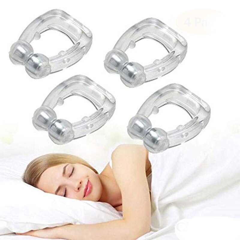 Apneu-Guard Neus-Clip Stop Snurken Night-Apparaat Slaap-Lade Anti-Snurken Magnetische Silicone 3 stuks Slaap Aid Snore Reductie Apparaat