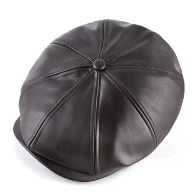 TQMSMY Retro Octagonal sombreros para hombres boinas imitación cuero sombrero casual gorra con visera planas gorras de invierno para hombres