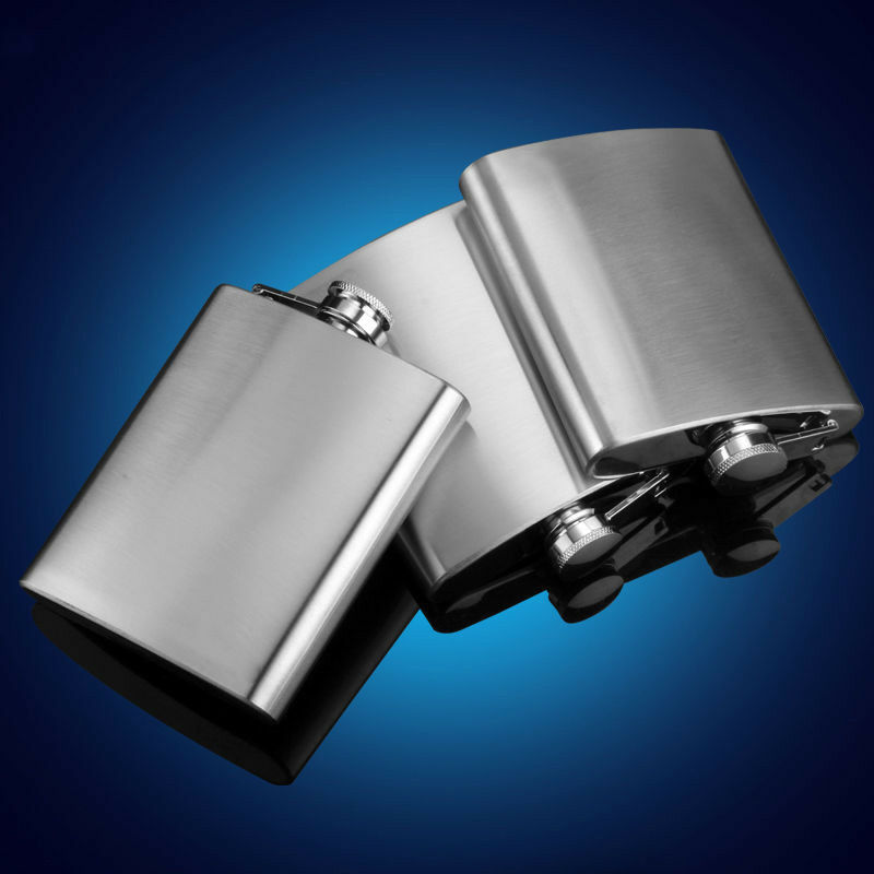 Hip Flasks Stainless Steel Hip Flask Liquor Whiskey Alcohol Pocket Wine Bottle 7 8 10 oz
