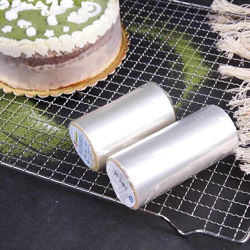 Lámina decorativa transparente para Mousse, cinta de plástico OPP para postres y tartas