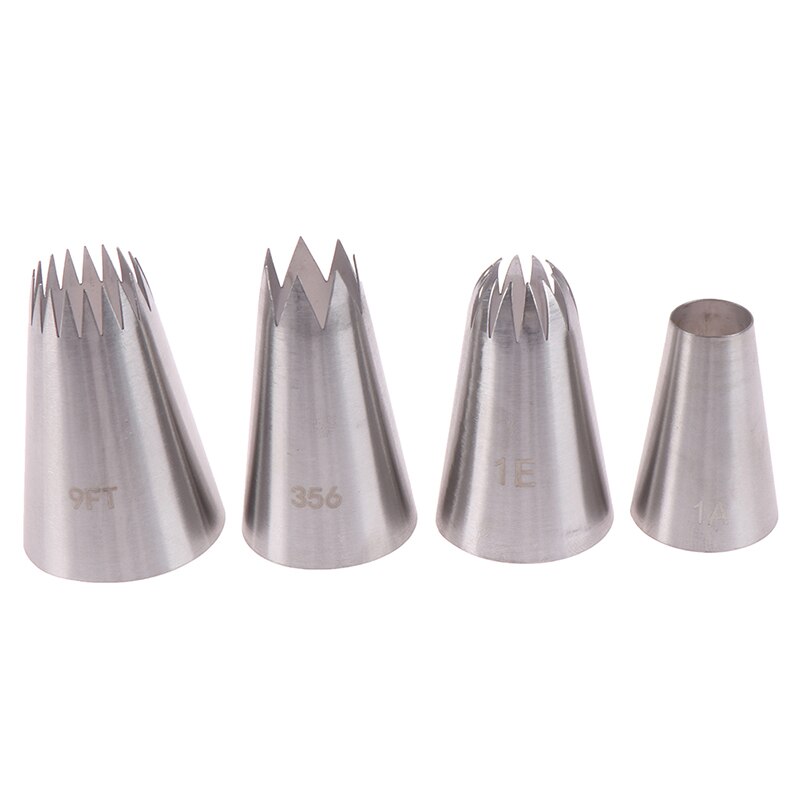 4 Stuks Grote Icing Piping Nozzles Russische Pastry Tips Bakken Hulpmiddel Cake Decor Set