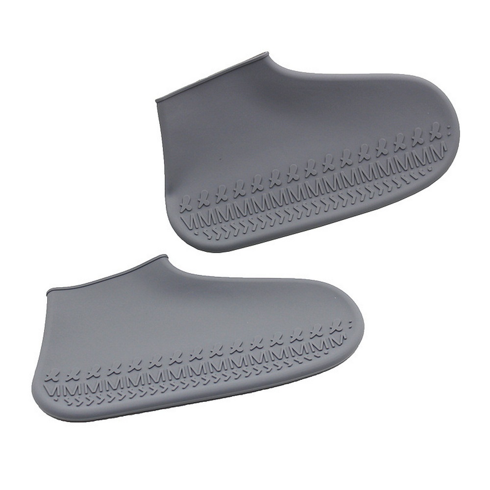 Regen Stiefel Abdeckung Wasserdichte Schuhe Abdeckung Silikon Regendicht Mehrweg Abdeckungen Gummi Slip-beständig Regen Boot Überschuhe Männer Frauen: gray
