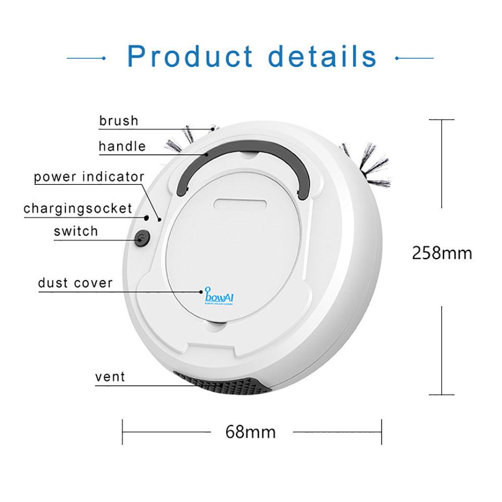 Mini Mopping Mop 3 in1 automatic Robot Wireless Vacuum Cleaner Sweeping Intelligent Lazy Vaccum Cleaner Robots Household Machine