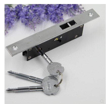 Beste Schuifdeur Aluminium Raam Sloten Anti-Diefstal Veiligheid Hout Gate Floor Lock Met Cross Keys Voor Meubels hardware