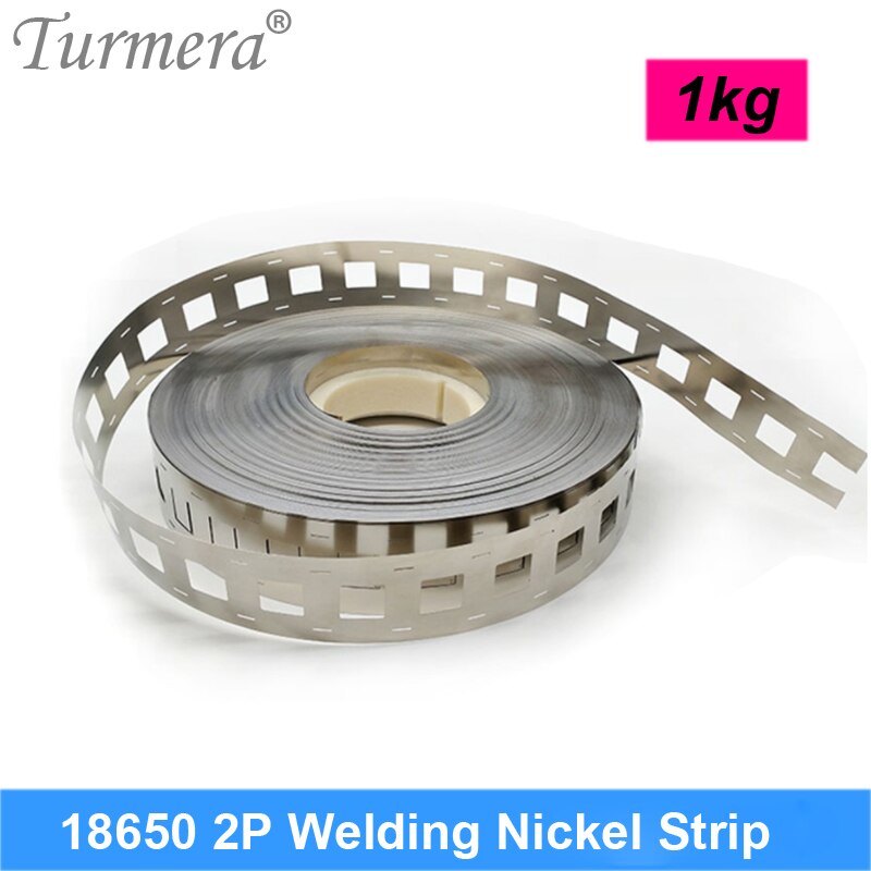 Turmera-tira de níquel para soldar, 1KG, 18650, 2P, 0,15mm de grosor, para soldadura de batería de litio, para bicicleta eléctrica y sistema Solar