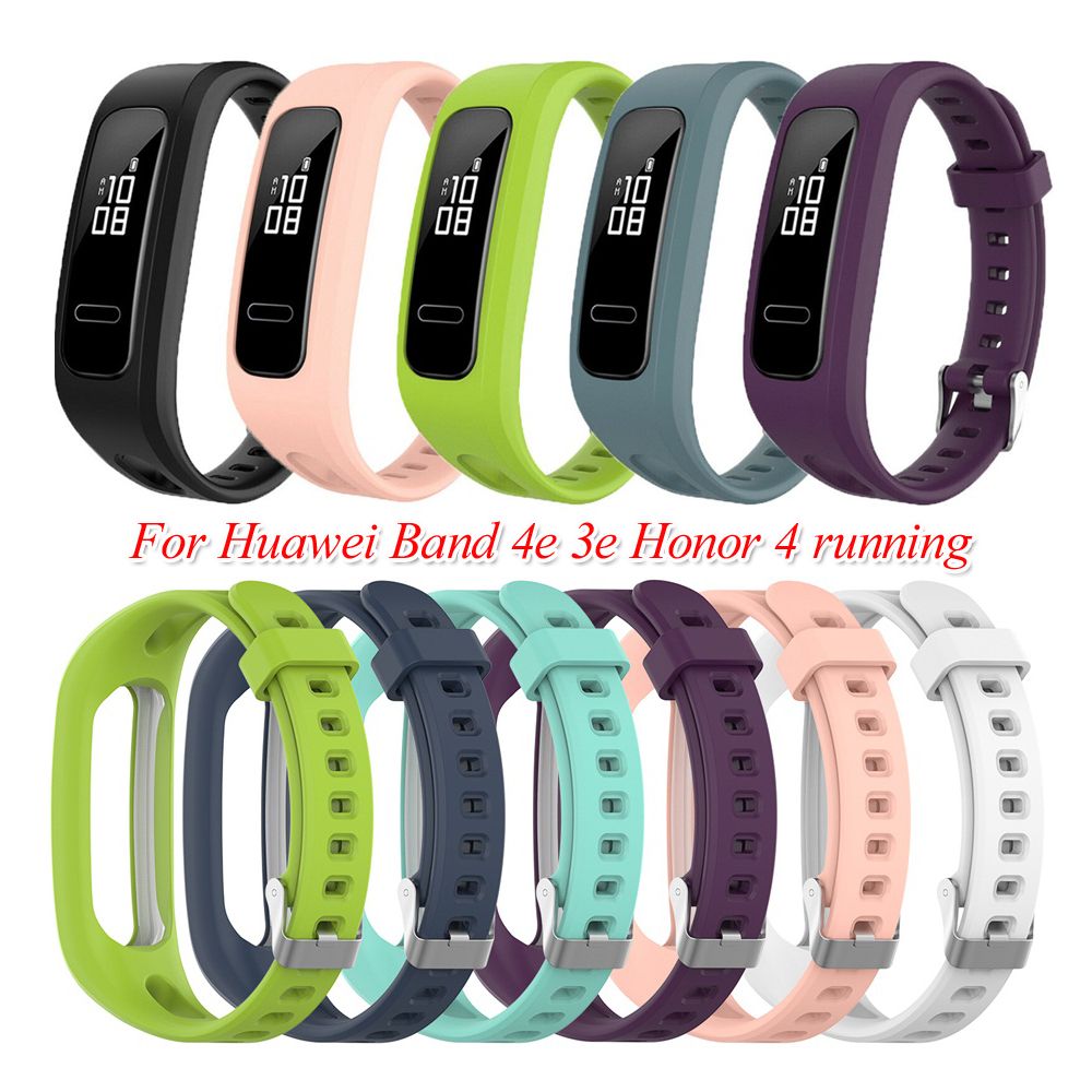 Siliconen Polsband Vervanging Watch Band Voor Huawei Band 4e 3e Honor Band 4 Running Wearable Smart Accessoires
