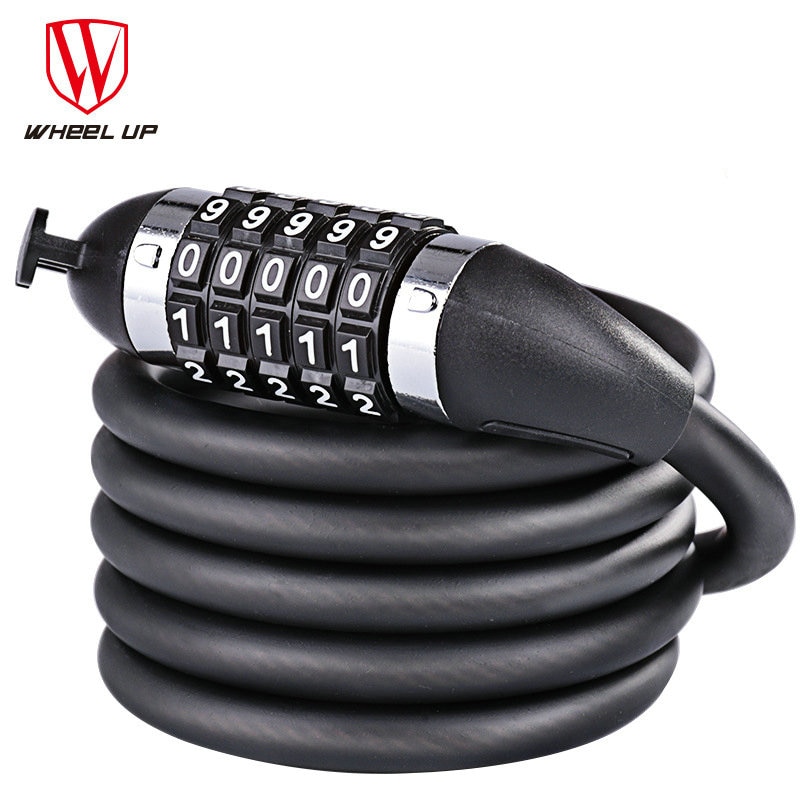 Bike Lock 1.2m 1.8m Road Mountain Bicycle Black Folding Cable Locks cycle lucchetto bici antivol velo MTB Key Code Bicycle Lock