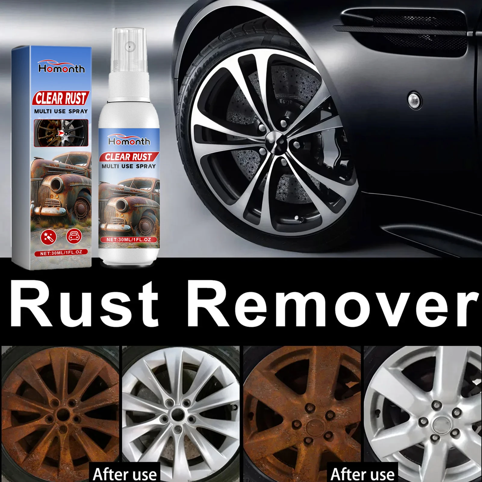 Spray de desoxidación para el cuidado del automóvil, limpieza de mantenimiento de automóviles, pintura cromada de Metal, lubricante antioxidante