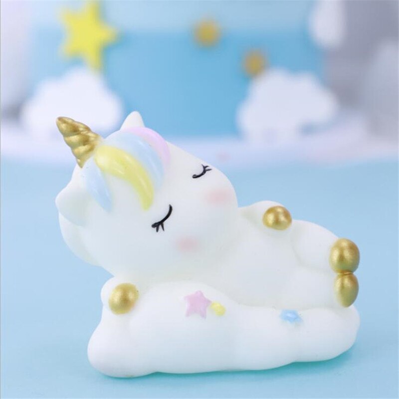 3D Cute Unicorn Cake Topper Foam Cloud Birthday Cupcake Toppers Baby Shower Cake Decoration Kids Birthday Party Supplies