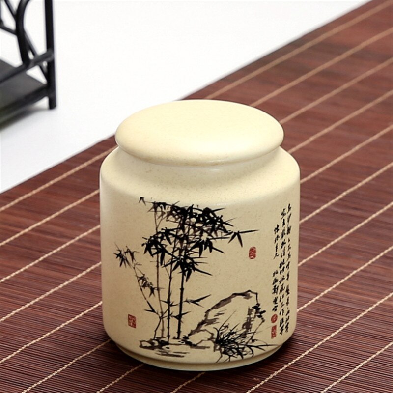 Ceramic Tea Caddies Tea Can Chinese Kung Fu Canister Tea Set Accessories Storage Jar Food Container Home Office Teaware: D