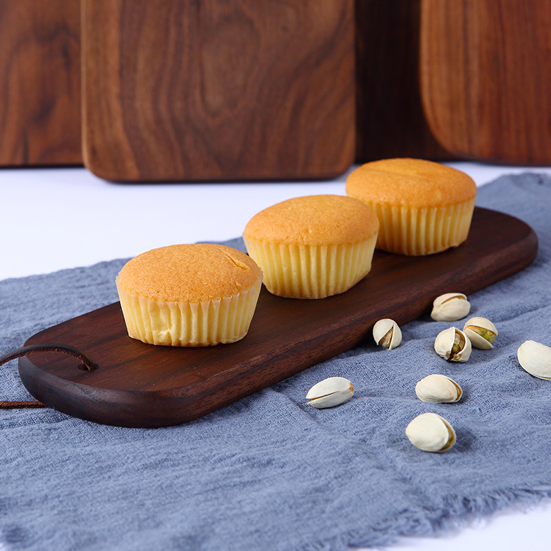 Japanese black walnut chopping board chopping board, Western pizza sushi steak tray board Wood Bread tray fruit