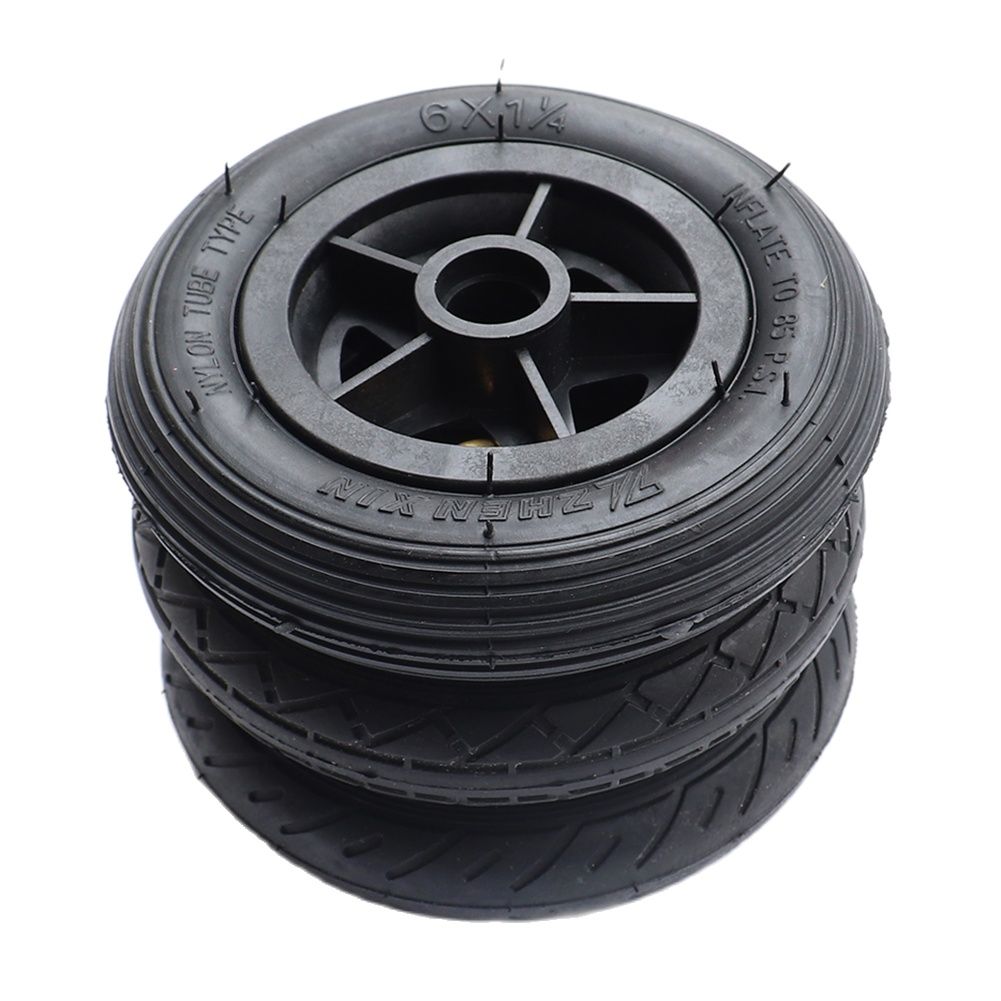 Motorrad 6x 1 1/4 reifen 150MM Rolle Rad mit kunststoff Hub Rohr Für Elektrische Rolle 6 Zoll Pneumatische Reifen