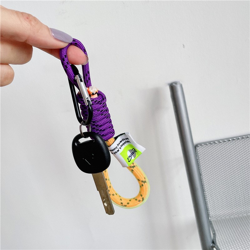 Fluoreszierende geflochtene Schlüsselband Universal- keychain Schlüsselband für schlüssel kurze Lanyards ornamente für taschen seil anhänger telefon charme