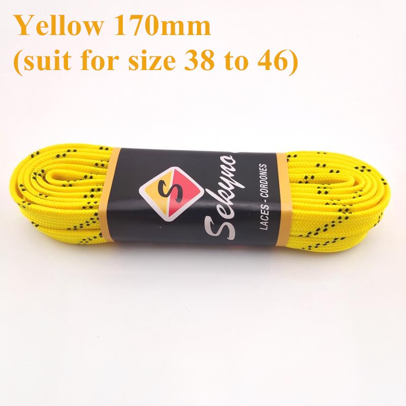 Inline-rullskridskor skosnöre 150mm 170mm längd elastisk nylon slitstark patiner gulblå röd svart spets 1.5m 1.7m: Gul 170mm