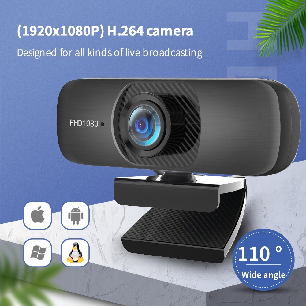 TISHRIC C60 USB Webcam 1080P Web Camera With Microphone Computer Camera Web Cam 1080Pro Webcam Full HD 1080P For Video Calling