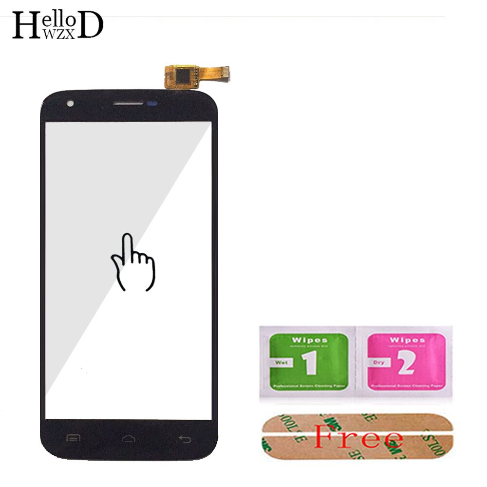 5.0 "vidro da tela de toque para doogee valencia 2 y100 pro doogee y100 pro tela toque digitador vidro do painel lente sensor adesivo