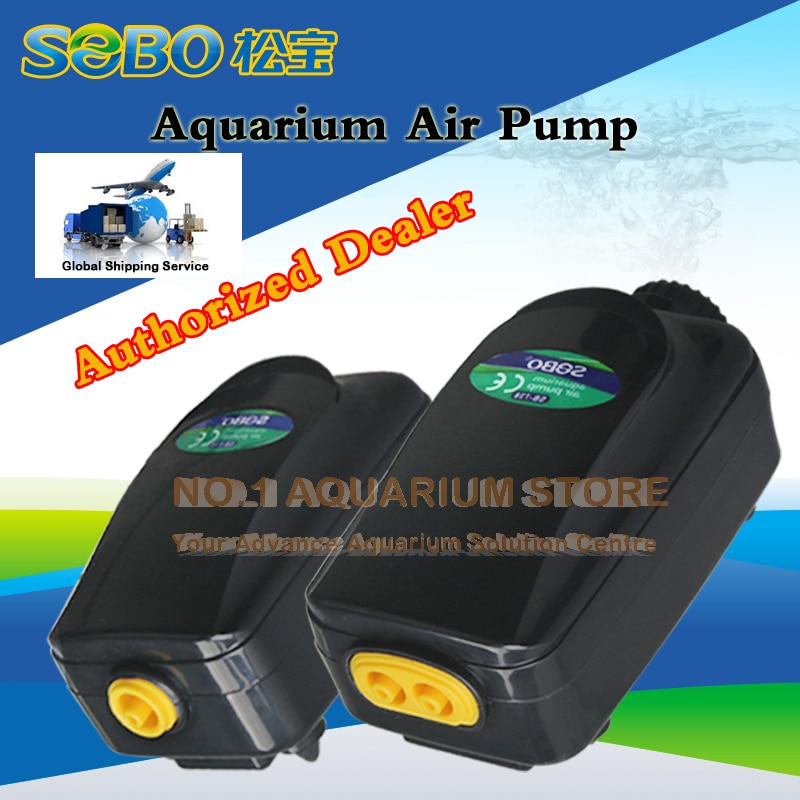 SOBO Silent Aquarium Air Pump Oxygen Pond Aerator Water Fish Tank SB-718 SB-738 3W/3.5W Authorized Dealer
